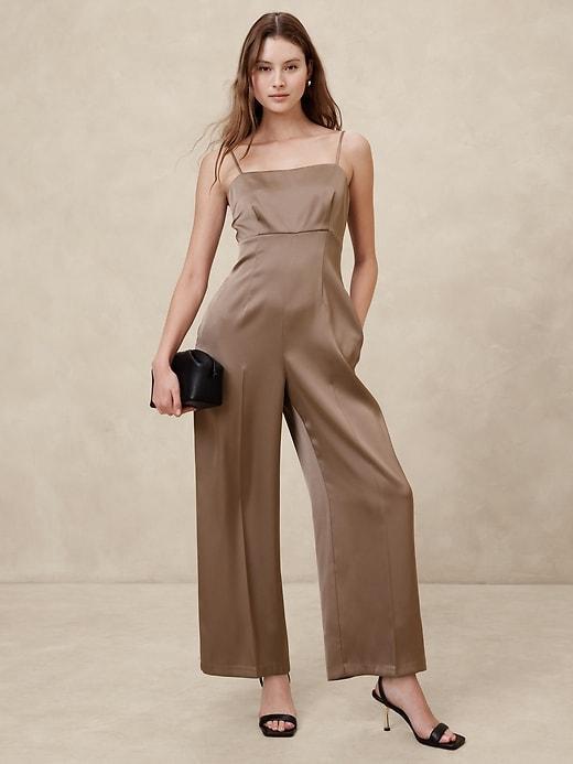 Strappy Satin Jumpsuit Product Image