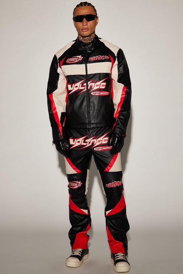 Got Me Faded Moto Jacket - Black/combo Product Image