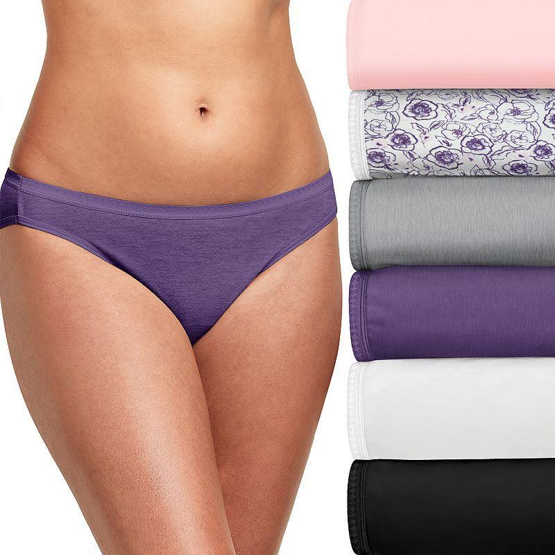 Womens Hanes Ultimate 6-Pack Breathable Cotton Bikini Underwear 42H6CC, Womens Product Image