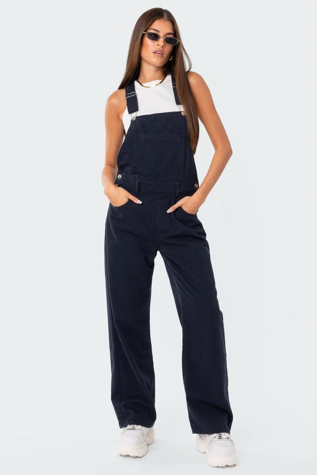 Sk8Ter Wide Leg Denim Overalls Product Image