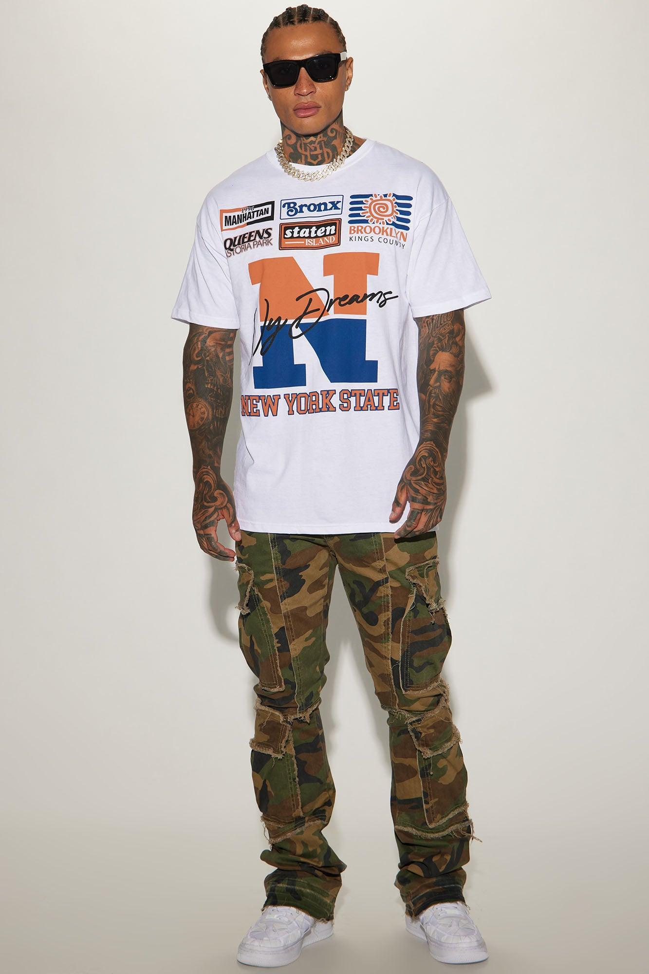 Shout Out Fray Stacked Skinny Flare Pants - Camouflage Product Image