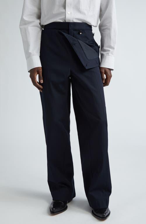 Mens Wide-Leg Pants with Sailor Flap Product Image