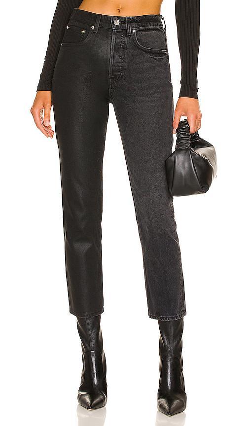 GRLFRND Karolina High Rise Straight Crop in Black Product Image