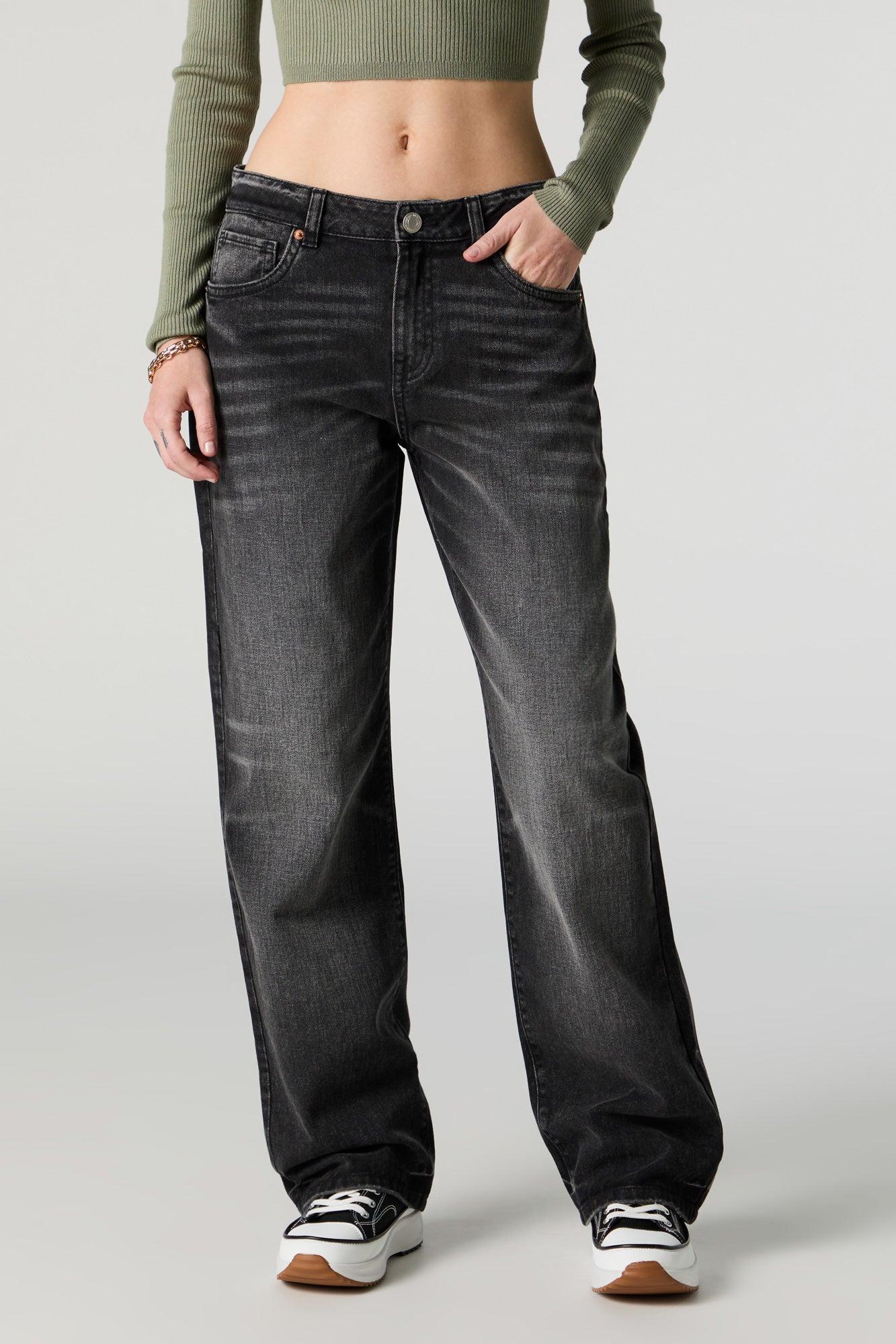 Black Washed Baggy Jean Female Product Image