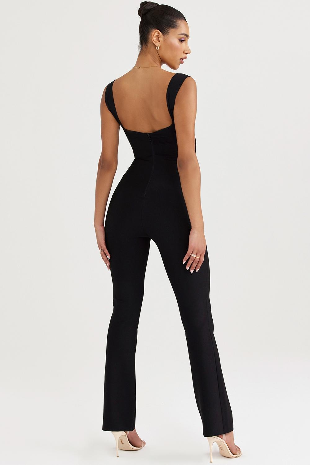 Yasmeen Black Bandage Jumpsuit Product Image