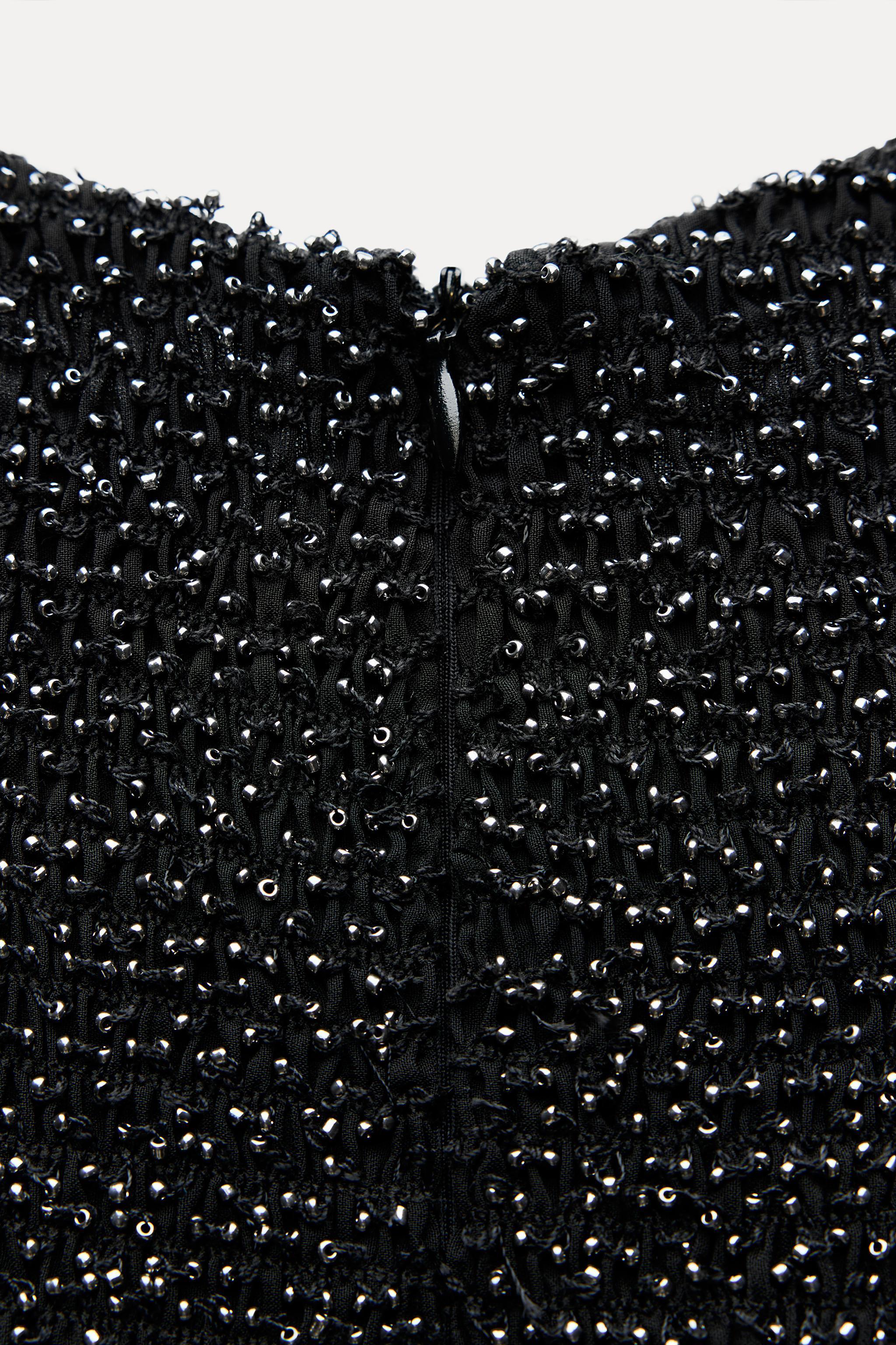 BEADED SHORT DRESS ZW COLLECTION Product Image