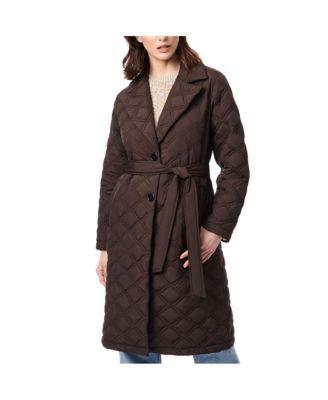 Bernardo Belted Quilted Trench Coat Product Image