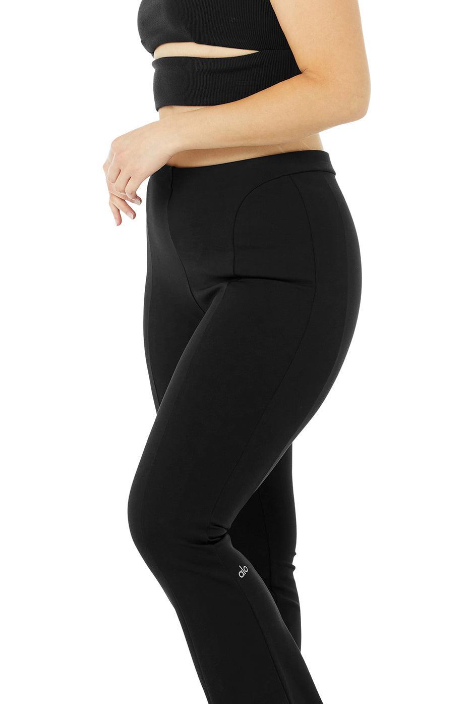 High-Waist Zip It Flare Legging - Black Female Product Image