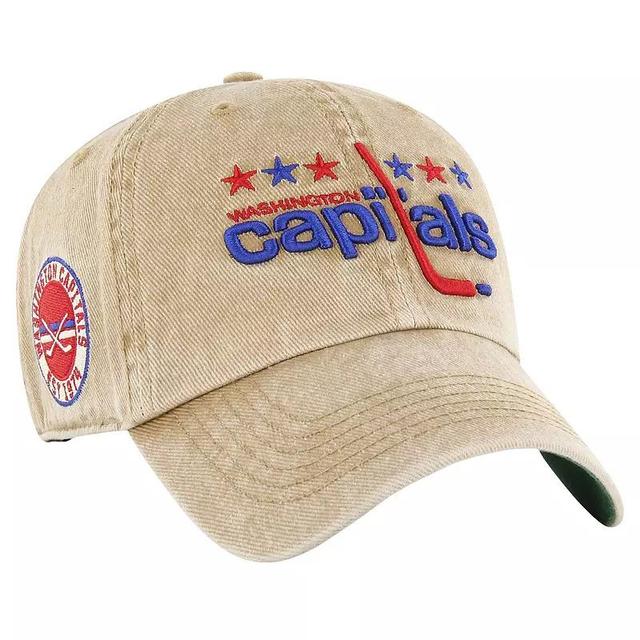 Mens 47 Khaki Washington Capitals Earldor Clean Up Adjustable Hat Product Image