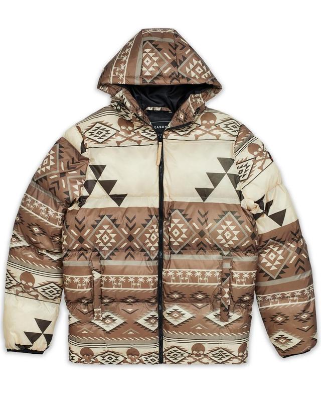 Reason Mens Argyle Puffer Jacket Product Image