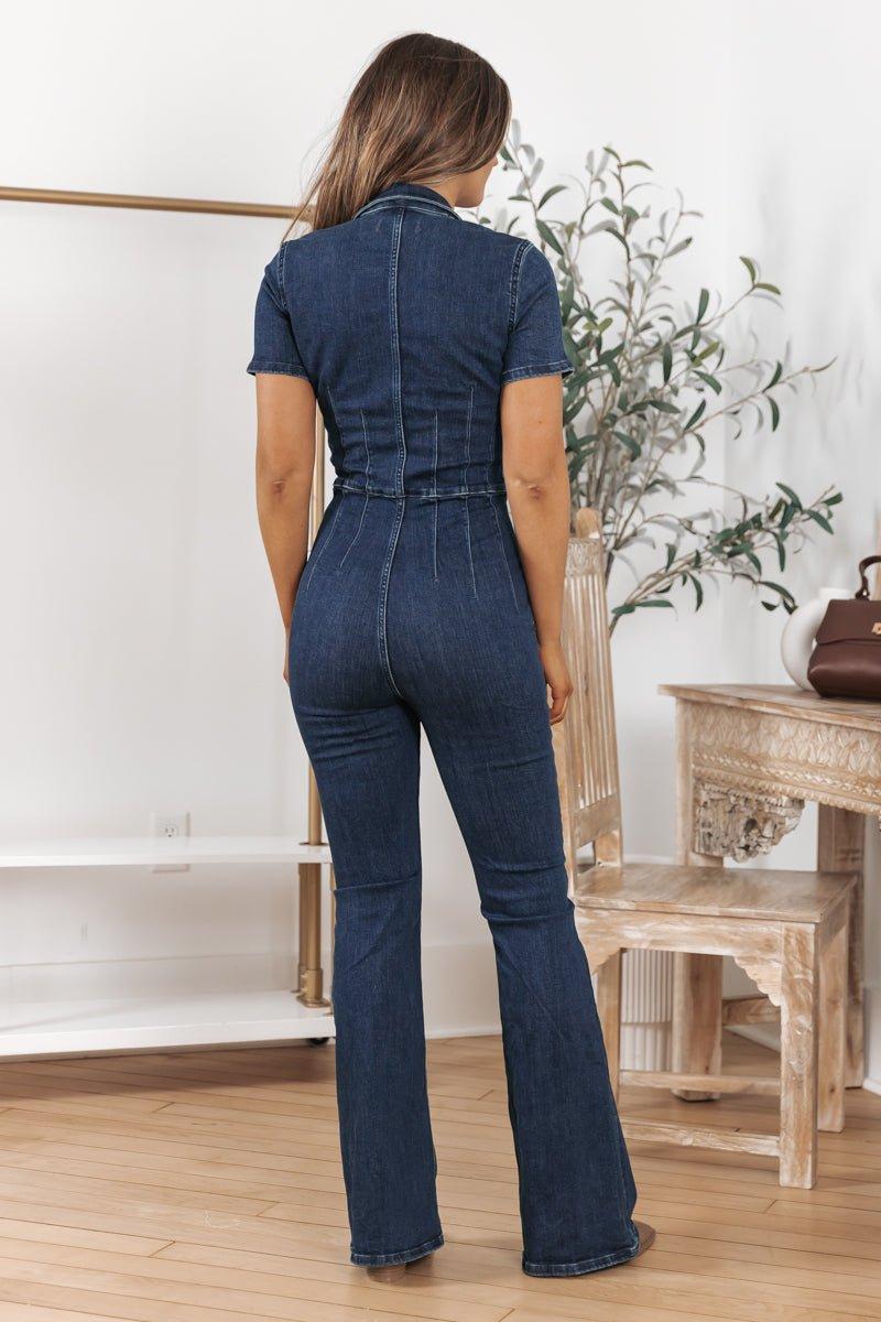 Free People Denim Wash Jayde Flare Jumpsuit Product Image