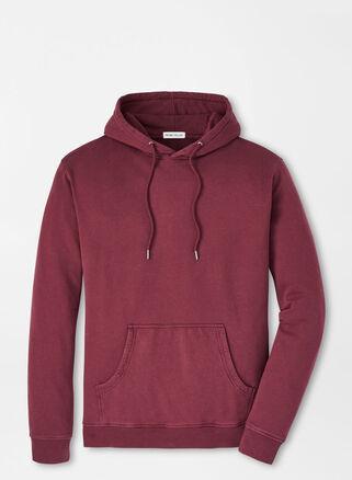 Peter Millar Mens Lava Wash Garment-Dyed Hoodie | Color: Currant | Size: XL Product Image