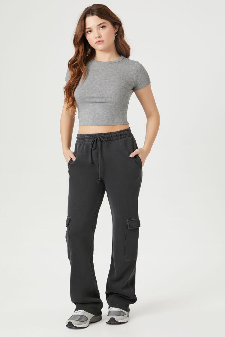 Fleece Drawstring Wide-Leg Pants | Forever 21 Product Image