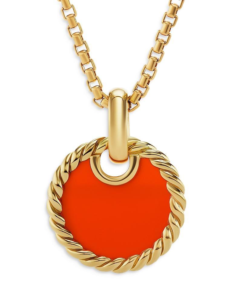 Womens DY Elements Disc Pendant In 18K Yellow Gold Product Image