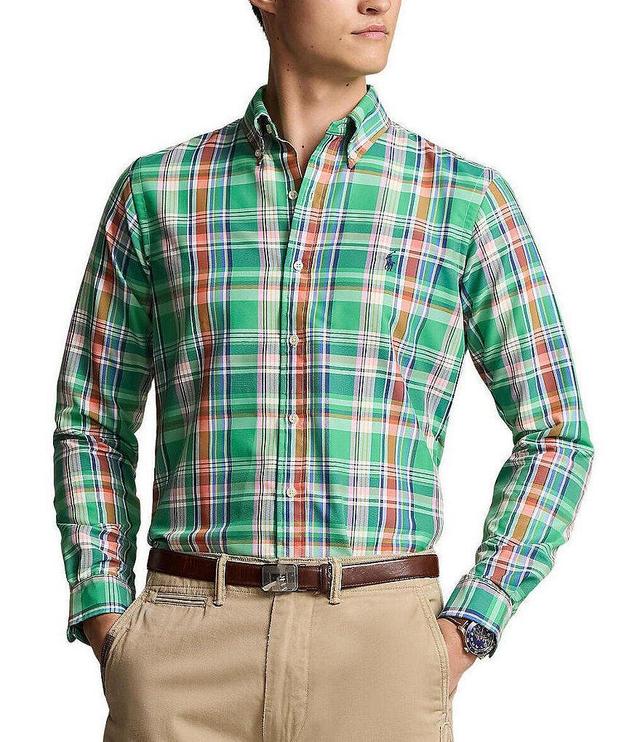 Polo Ralph Lauren Classic Fit Plaid Oxford Long-Sleeve Woven Shirt Product Image