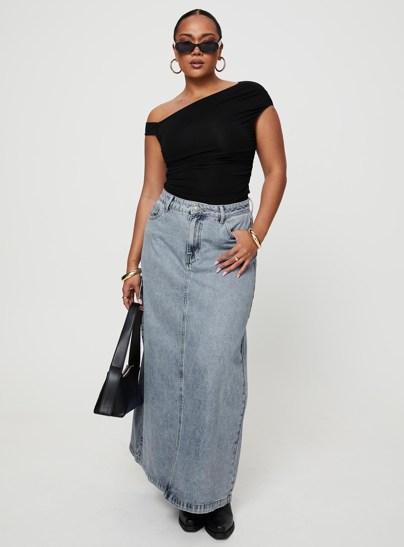 McGuane Denim Midi Skirt Petite Product Image