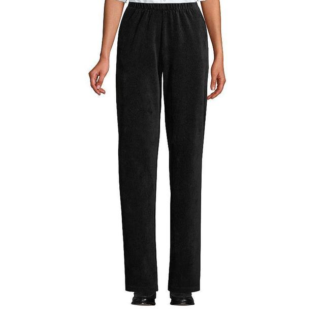 Petite Lands End Sport Knit High Rise Corduroy Pull-On Pants, Womens Product Image