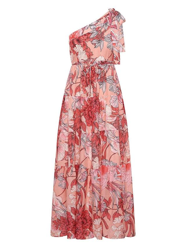 Womens Freya Floral One-Shoulder Maxi Dress Product Image