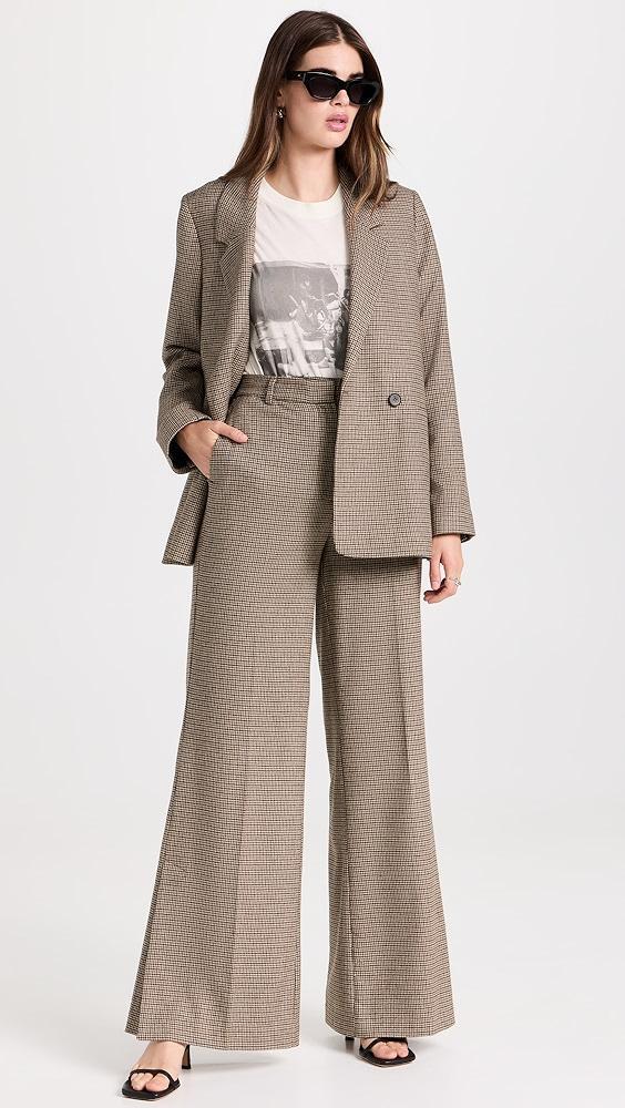 ANINE BING Lyra Trousers Mini Houndstooth | Shopbop Product Image