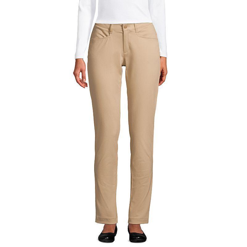 Womens Lands End School Uniform Stretch Pencil Chino Pants Product Image