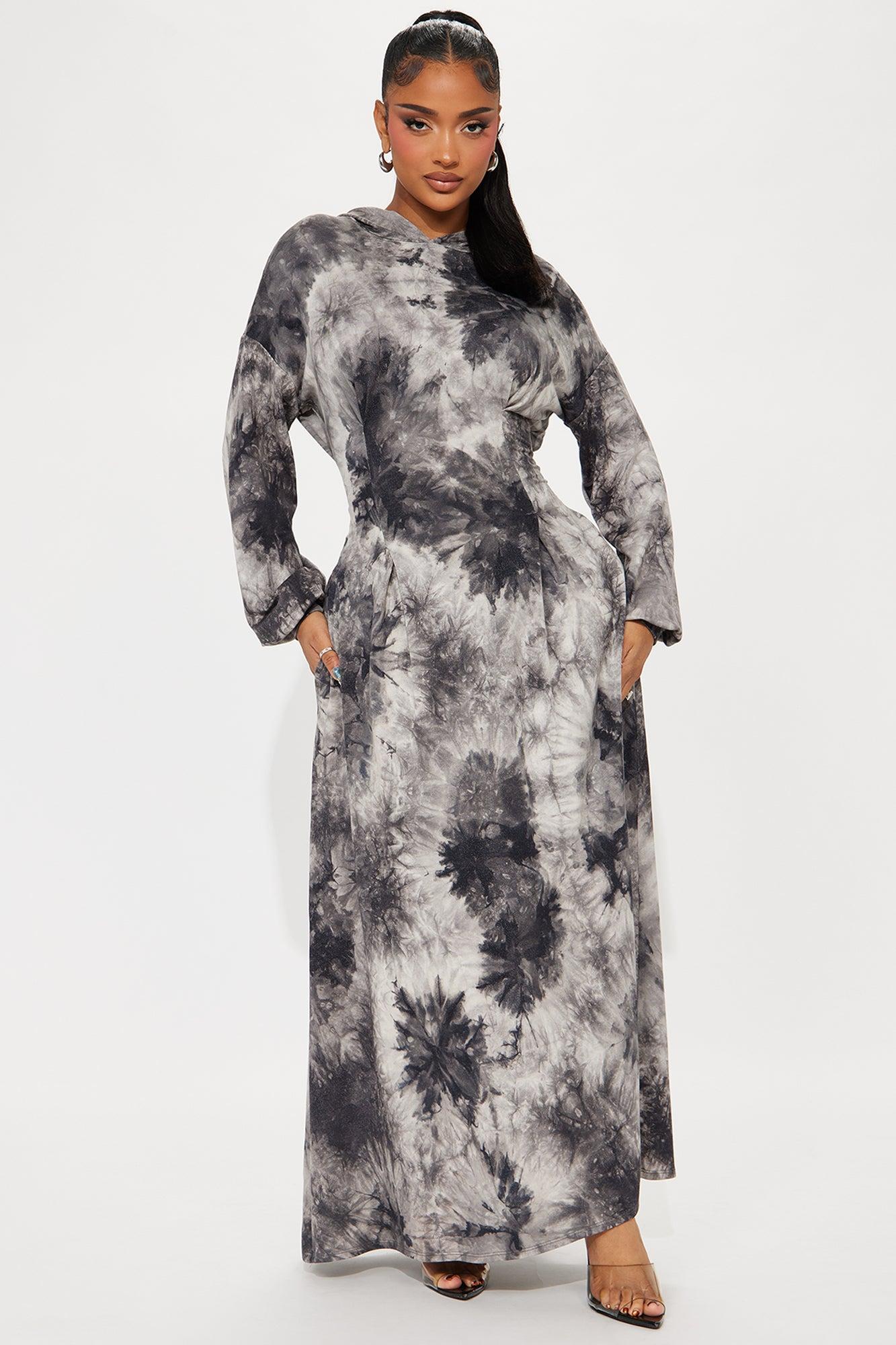 Steph Tie Dye Maxi Dress - Grey/combo Product Image