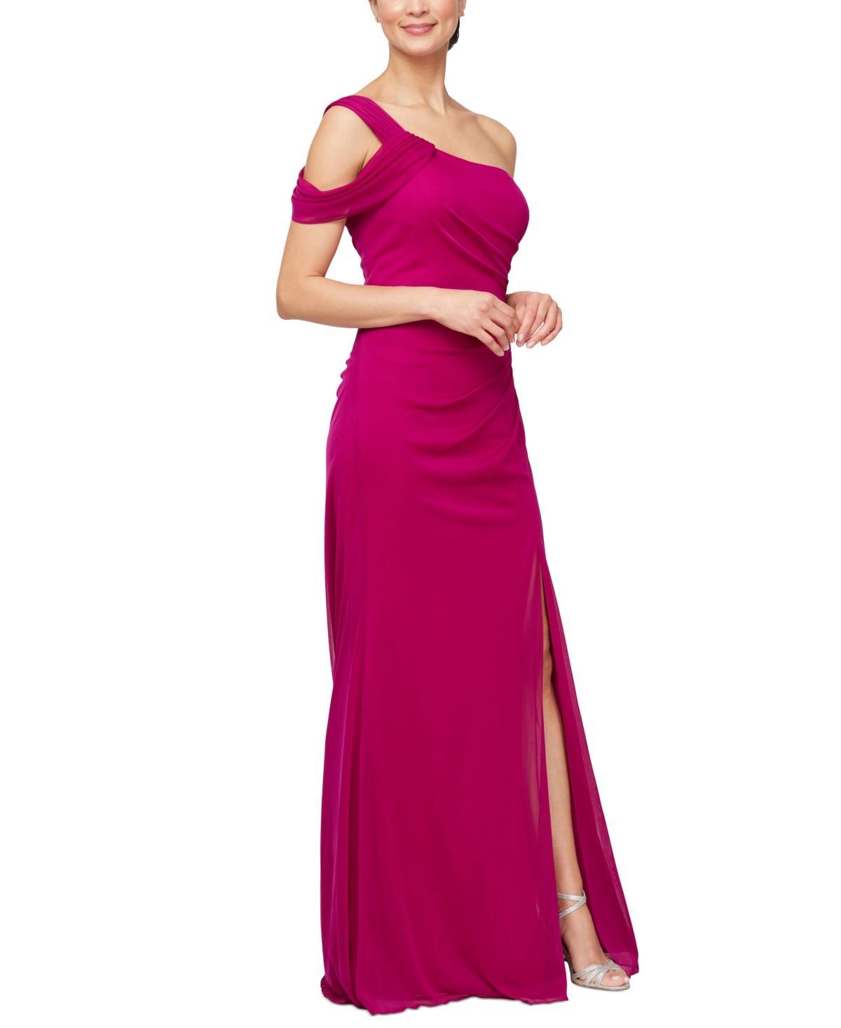 Women's Ruched One-Shoulder Gown Product Image