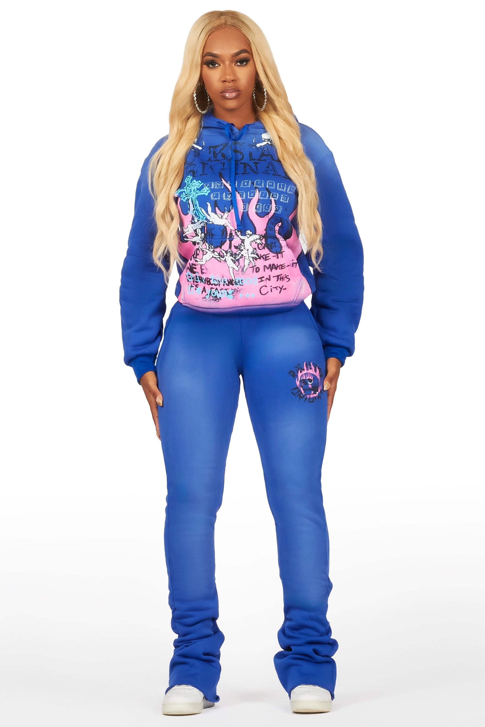 Leaira Royal Blue Super Stacked Trackset Female Product Image