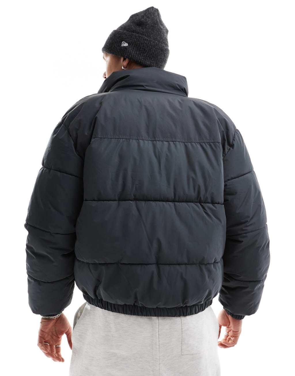 Bershka puffer jacket in gray Product Image