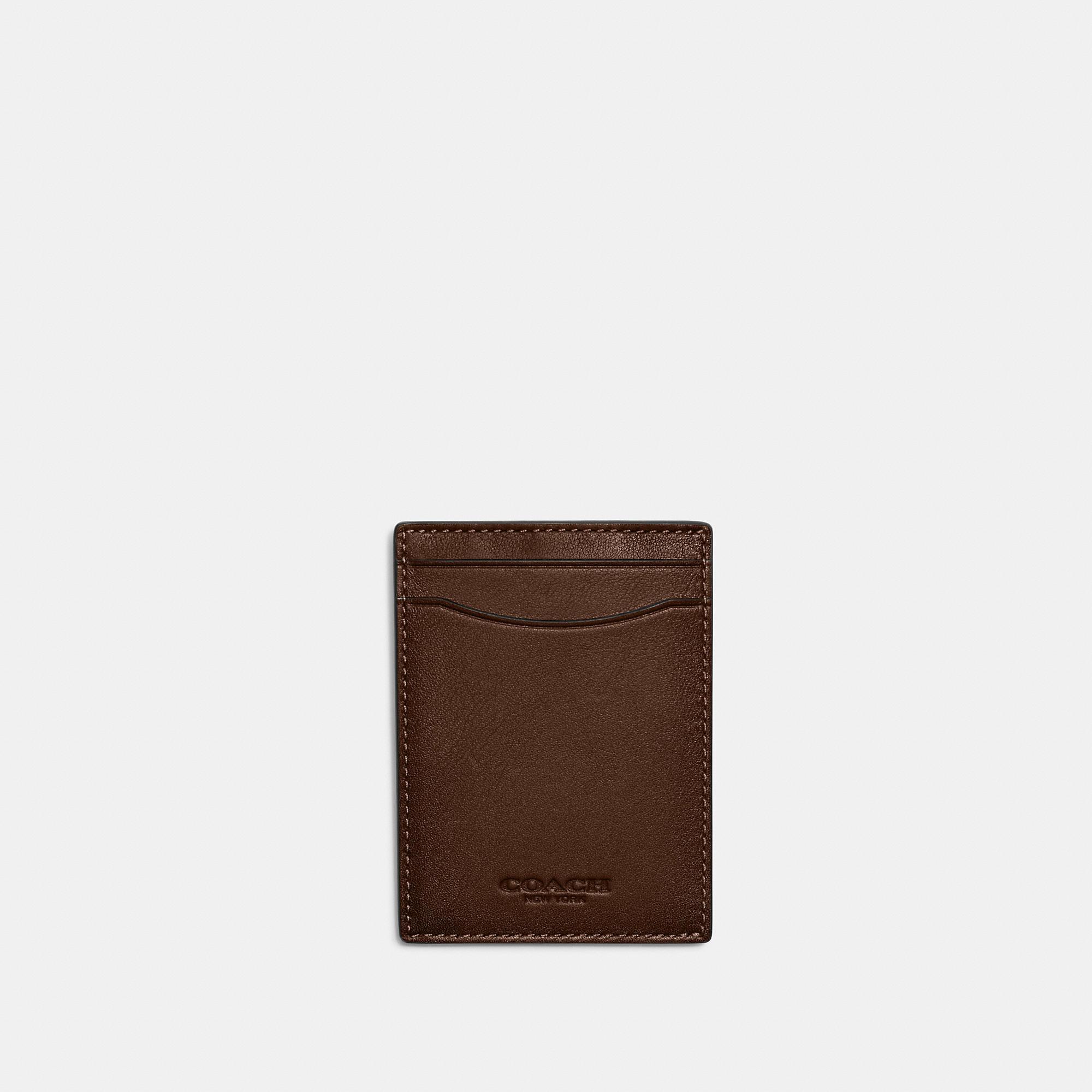 COACH Mens Sport Calf Leather Money Clip Card Case Product Image