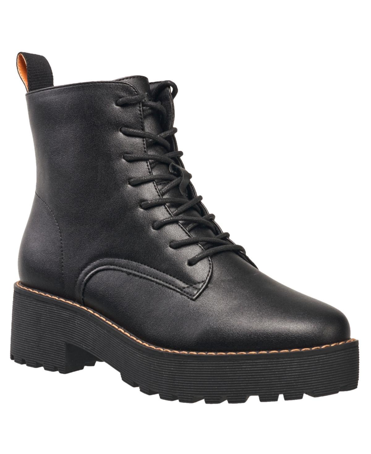 French Connection Womens Grace Lace-Up Combat Boots Product Image