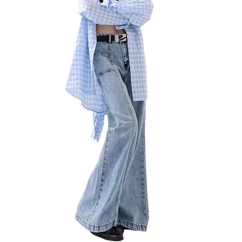 High Rise Washed Wide Leg Jeans Product Image