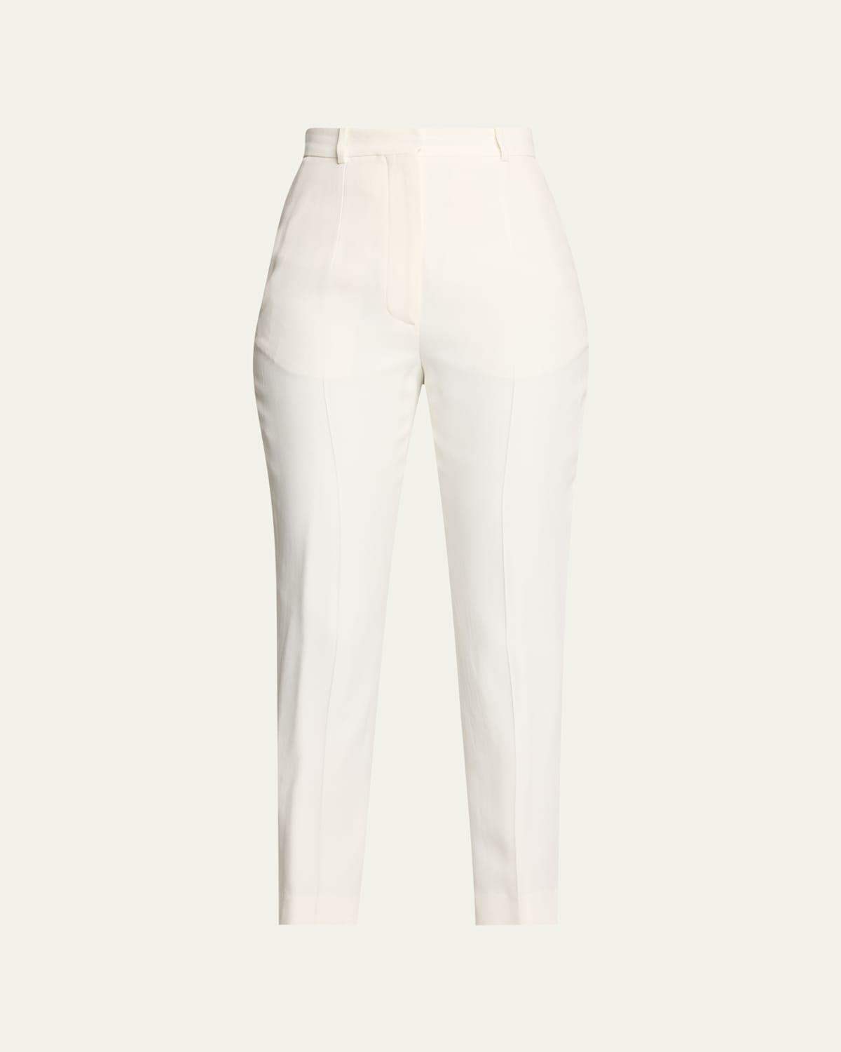 High-Waist Crop Cigarette Trousers Product Image