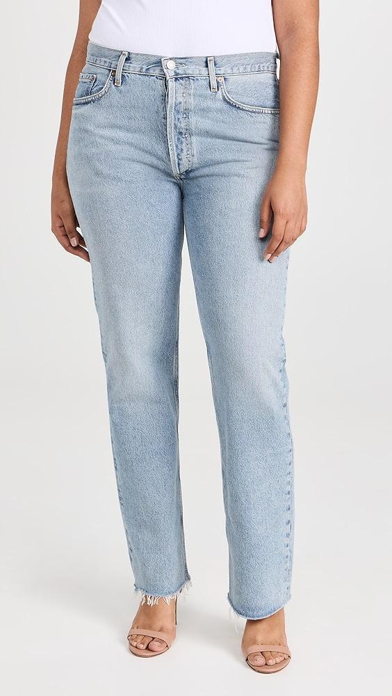 AGOLDE Lana Mid Rise Straight Jeans Sway 24 Product Image