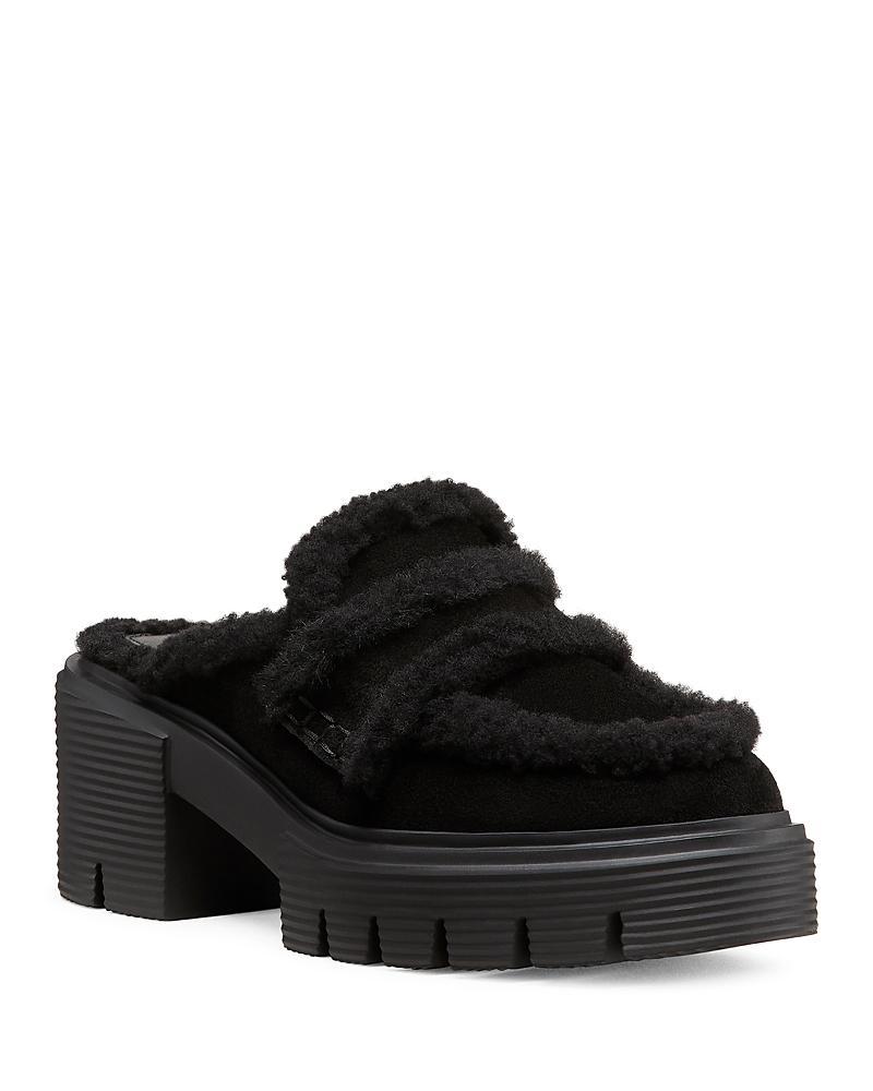 Stuart Weitzman Womens Lennox Shearling Mules Product Image