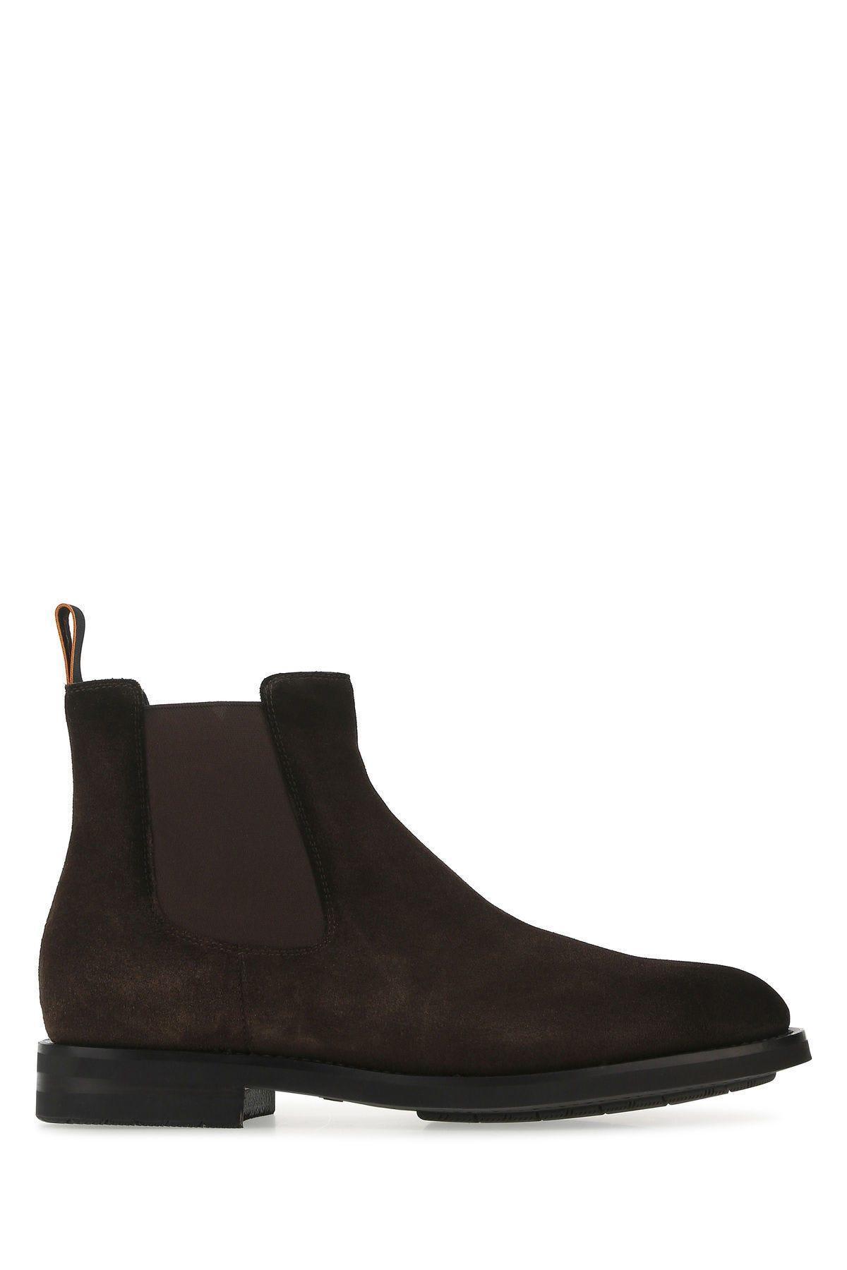 SANTONI Brown Suede Ankle Boots product image