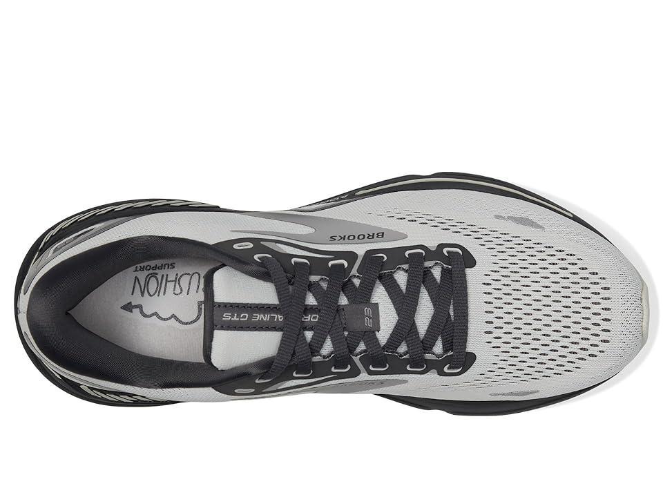 Brooks Men's Adrenaline GTS 23 (Oyster/Ebony/Alloy) Men's Shoes Product Image