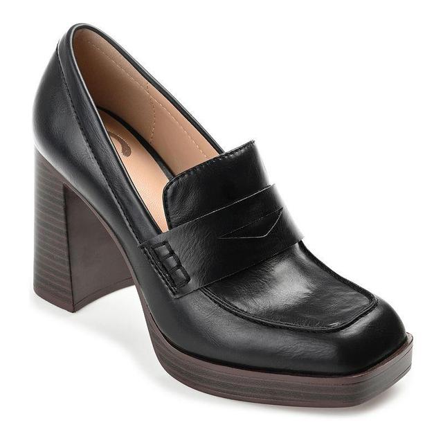 Journee Collection Ezzey Womens Heeled Loafers Product Image