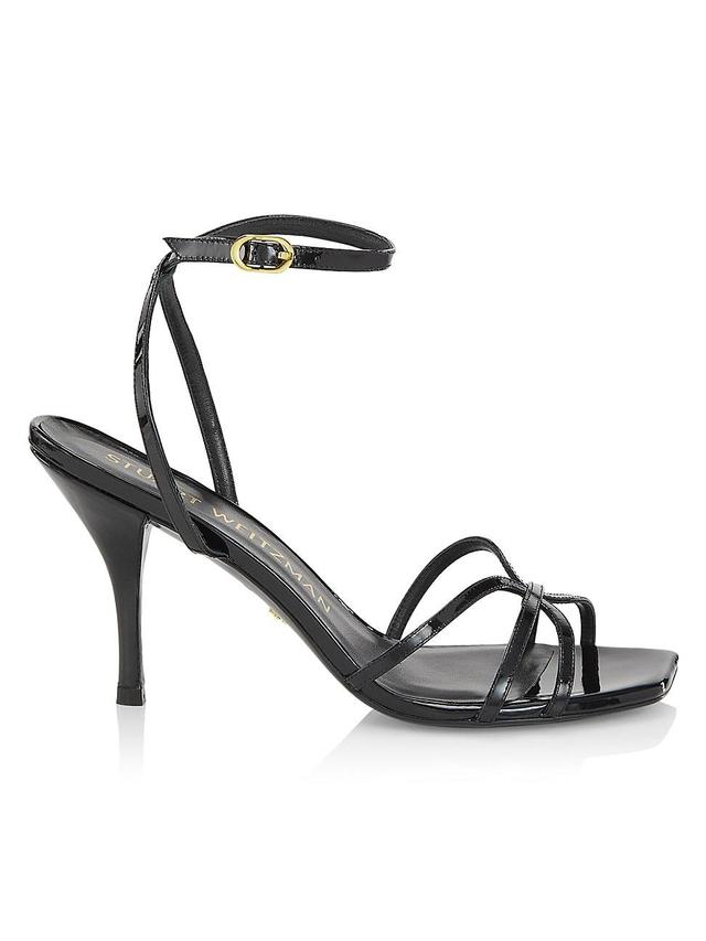 Womens Barely There Patent-Leather Strappy Sandals Product Image