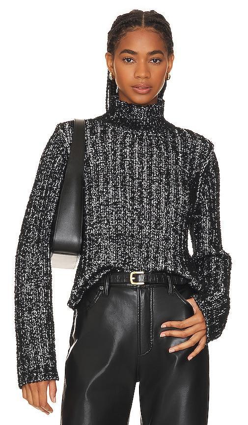 Steve Madden Womens Kirsten Chunky Cropped Mock Neck Sweater Product Image