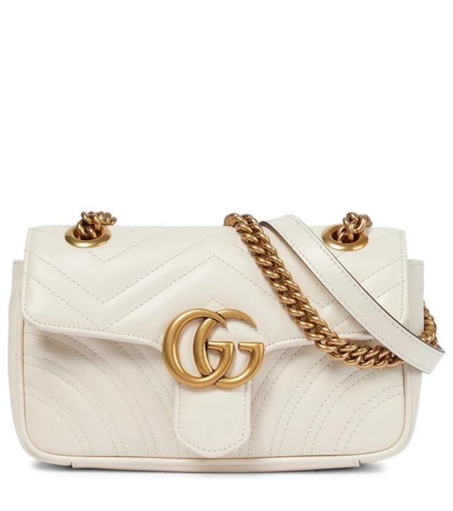 GUCCI Gg Marmont Mini Crossbody Bag In White Product Image