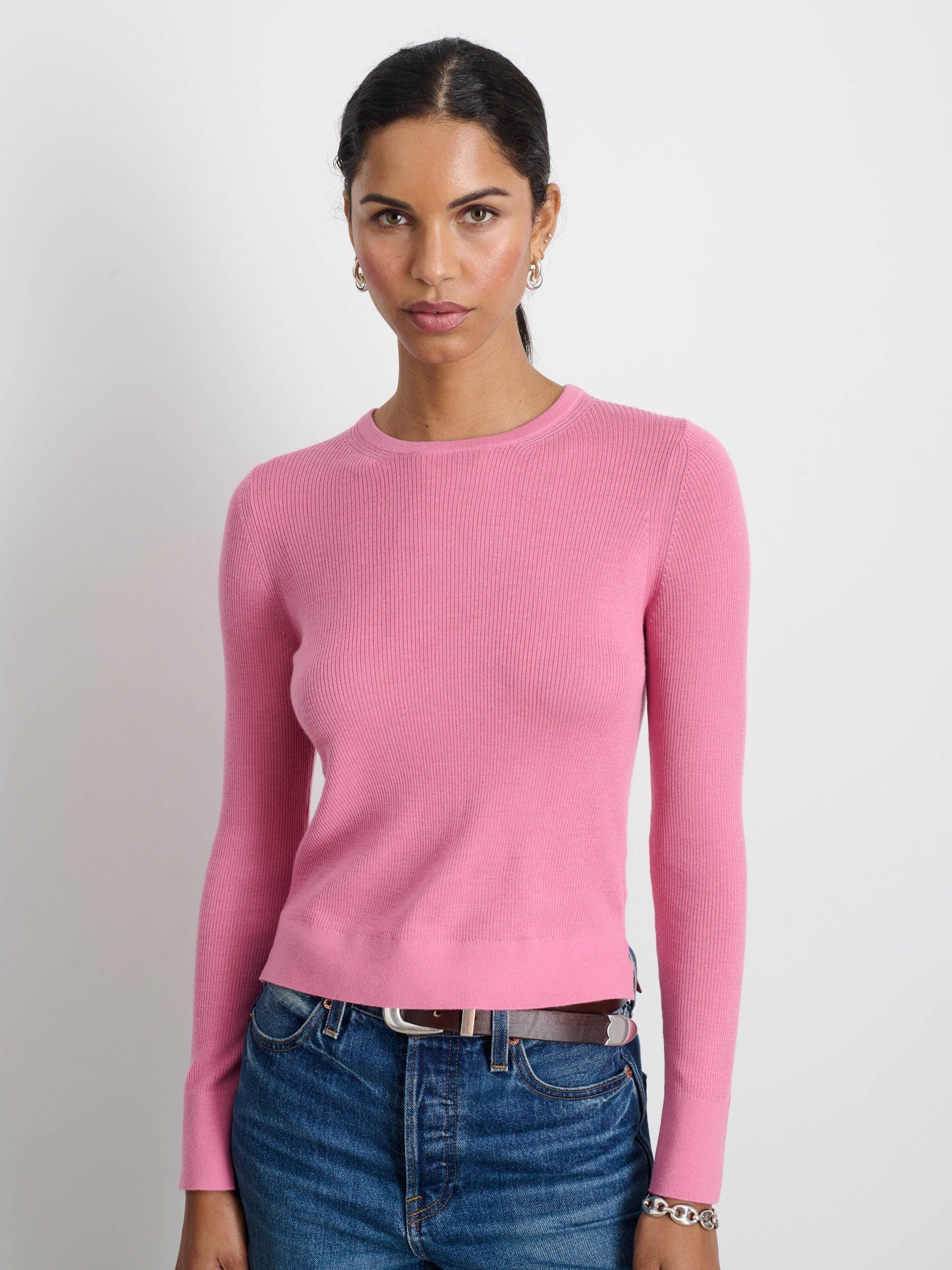 Ava Long-Sleeve Sweater Tee In Extra Fine Merino Female Product Image