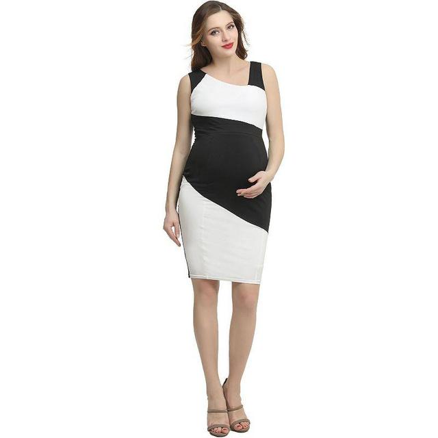 Maternity Pokkori Colorblock Sheath Dress, Womens Black Product Image