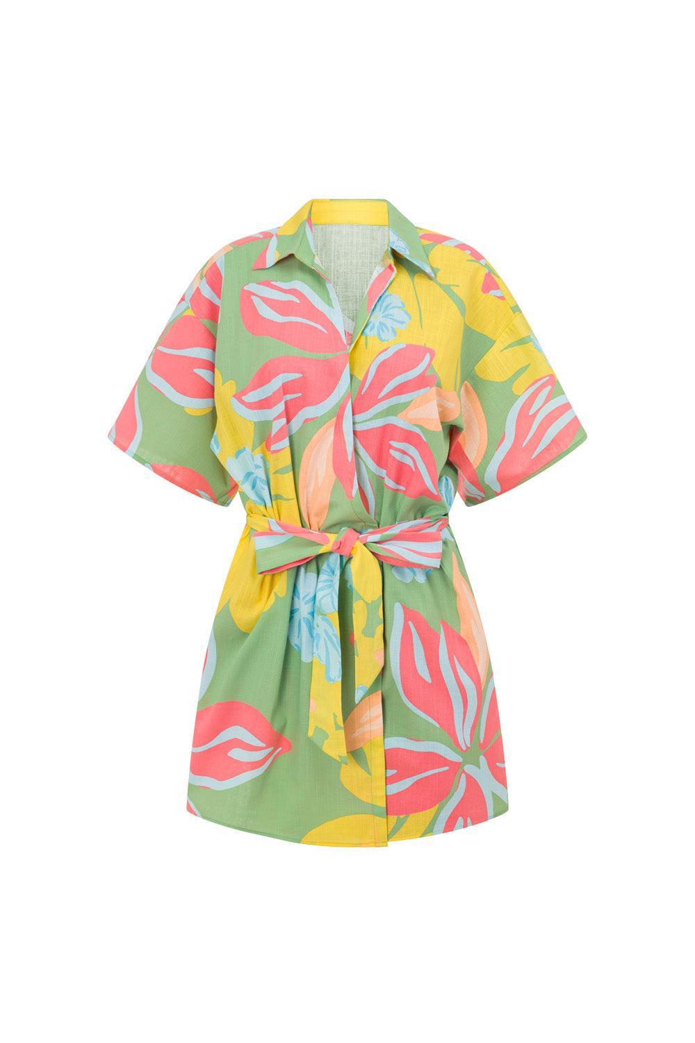 Alannah Wrap Dress - Calypso Scarf Product Image