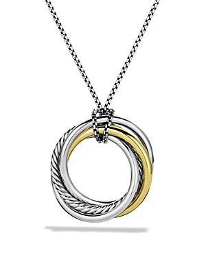 Womens Crossover Pendant Necklace with 14K Yellow Gold Product Image