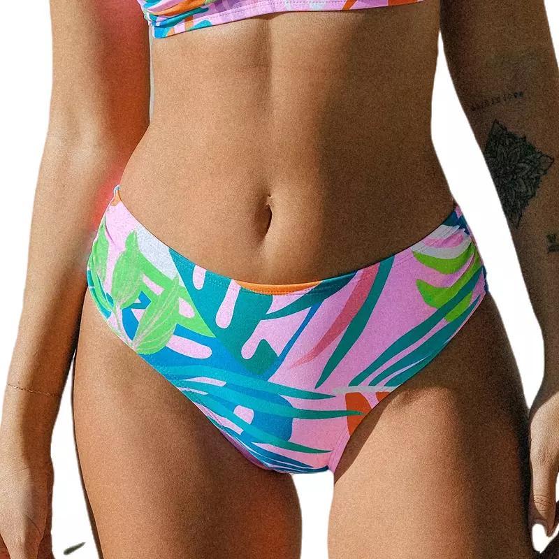 Womens CUPSHE Side Shirred Mid Rise Bikini Bottoms Product Image