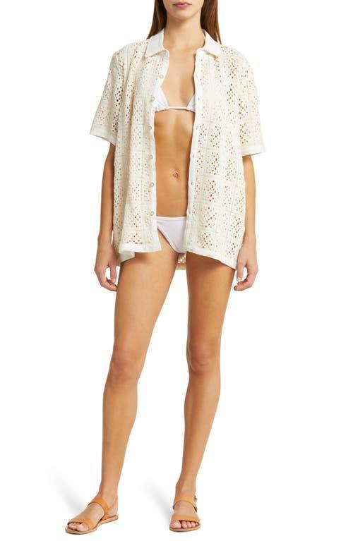 Agua Bendita Jared Shirt in Beige - Cream. Size S (also in M). Product Image