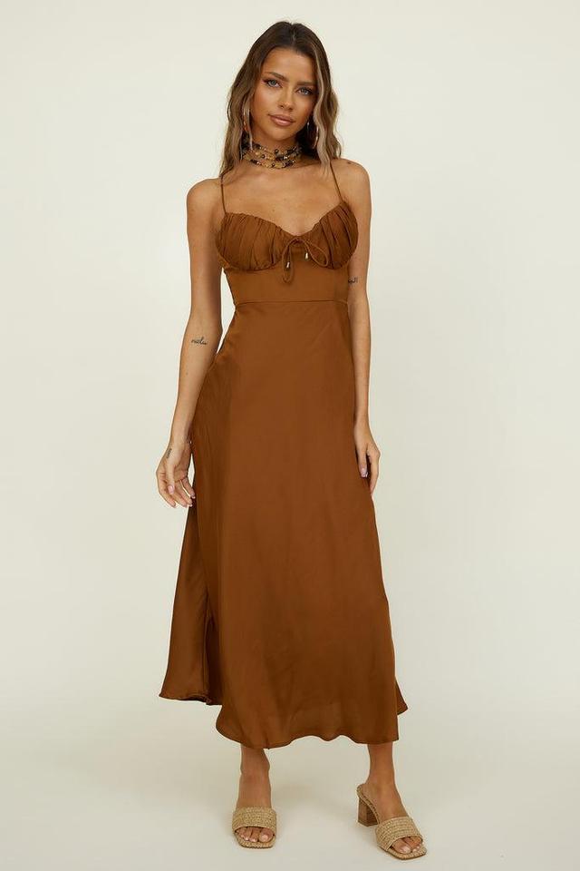 Awakenings Maxi Dress Brown Product Image