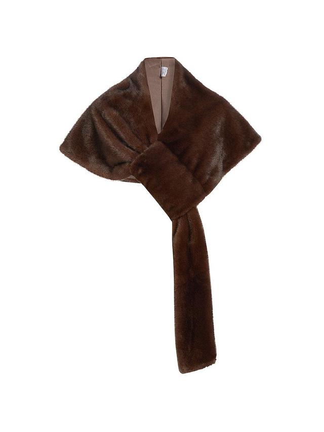 Womens Faux Fur Draped Stole Product Image