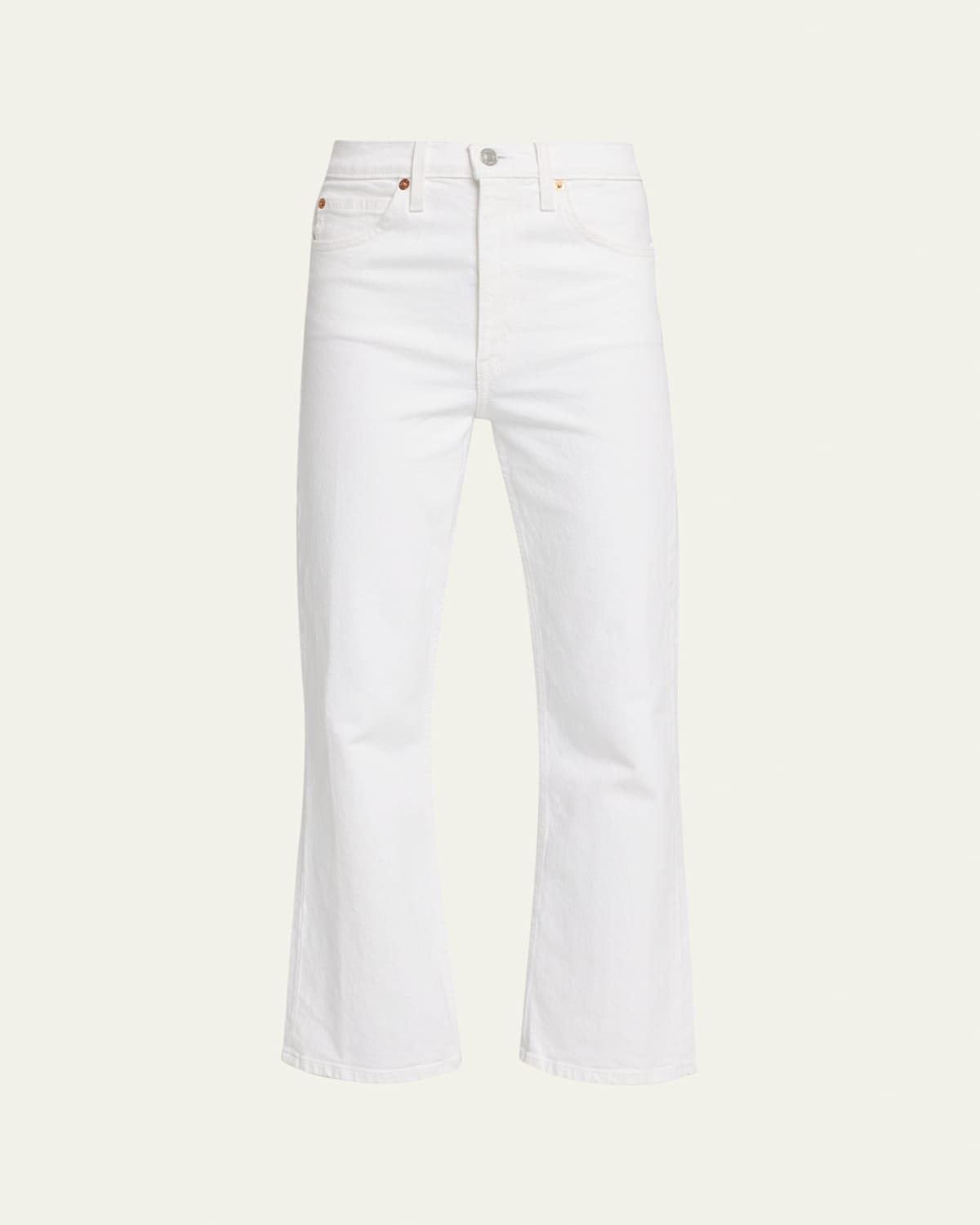 Womens 70s High-Rise Boot-Cut Crop Jeans Product Image