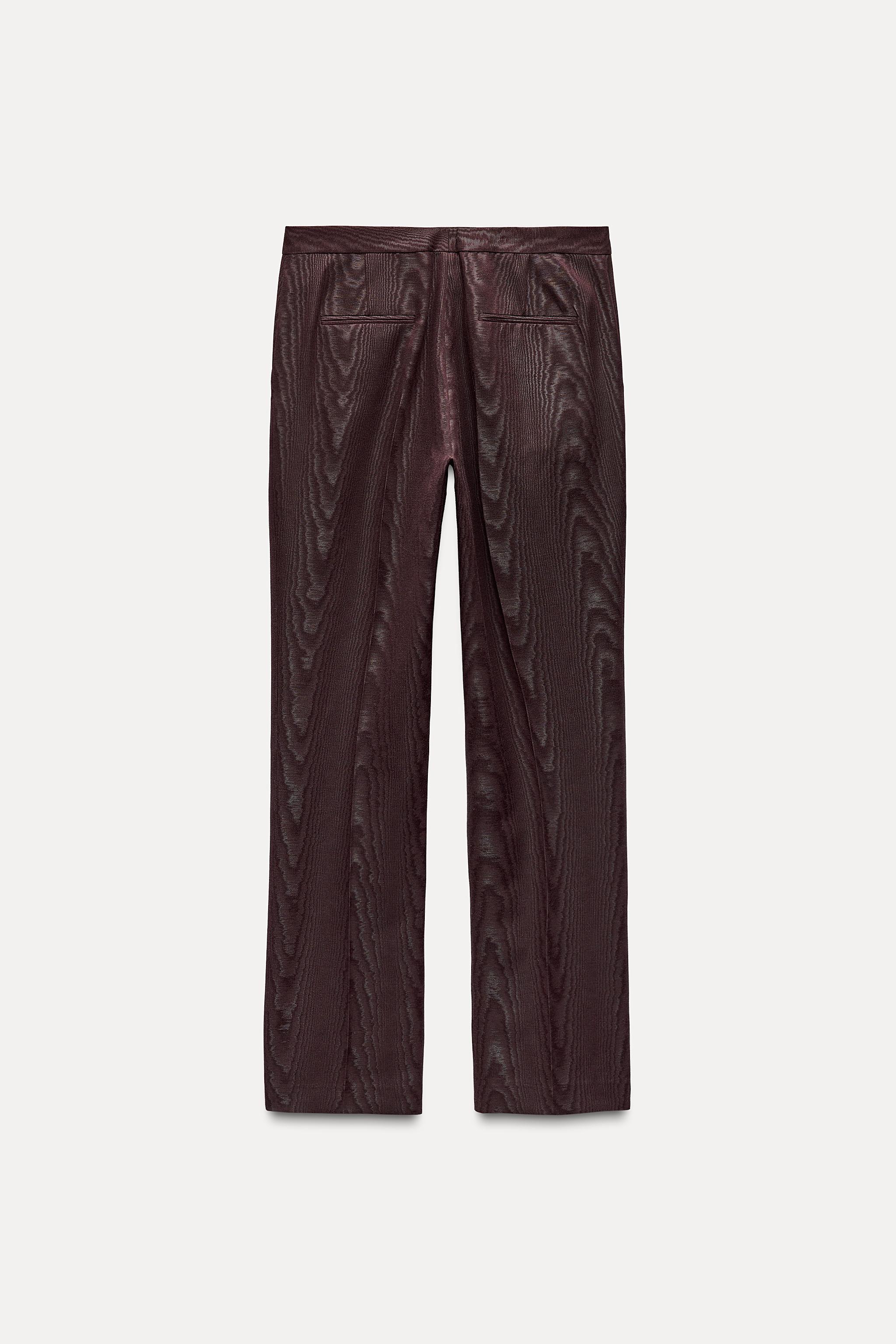 MOIRÉ EFFECT PANTS ZW COLLECTION Product Image